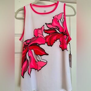 Size XL (fits more like a L) Floral Sleeveless active tank